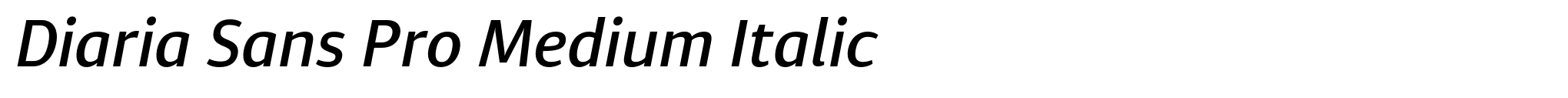 Diaria Sans Pro Medium Italic image